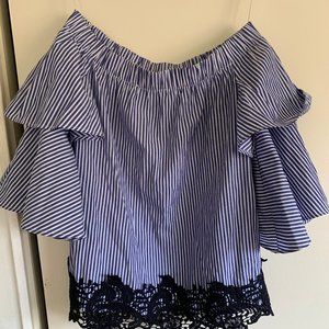 Striped Off Shoulder Zara Blouse